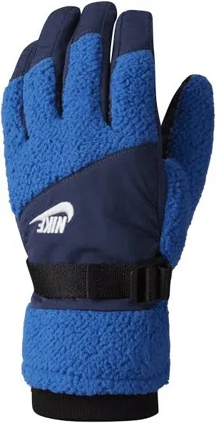 NIKE  Men&#039;s Sherpa Fleece Gloves Royal/Midnight Navy/White Size L  NWT $60