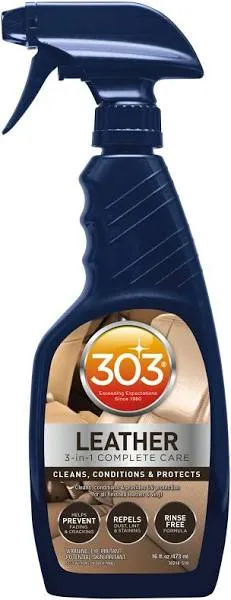 303 Product 30218 Leather Cleaner &amp; Conditioner + UV Protectant Auto Detail 16oz