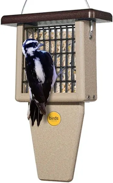 Birds Choice Tail Prop Single Cake Suet Bird Feeder