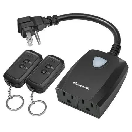 DEWENWILS Wireless Remote Control Outdoor Outlet with 2 Remotes, Electrical... 