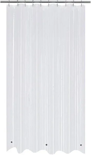 Mrs Awesome Small Stall Shower Curtain Liner 36 x 72 inch, 36&#034;x72&#034;, Clear 