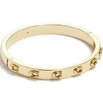 Coach Signature C Hinged Bangle Bracelet - Gold