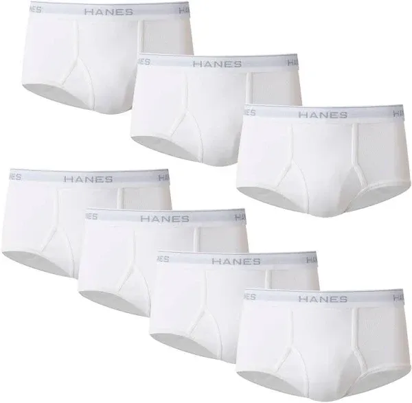 Hanes Men’s Tagless Briefs XL White Wicking Cool Comfort Underwear 7 Pack