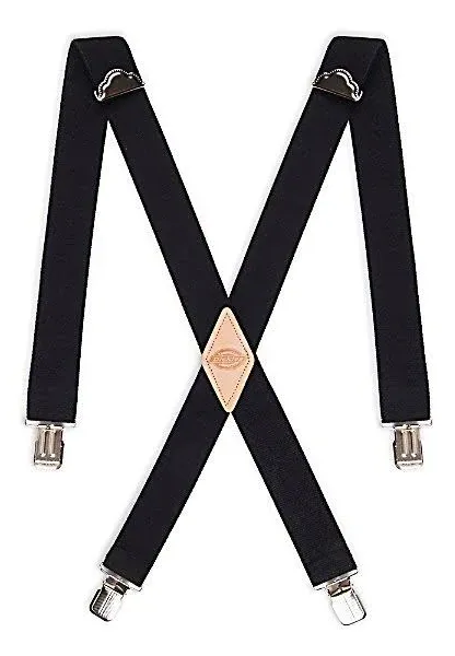 Dickies Men's Elastic X-Back Heavy Duty Clip-End Work Suspender Braces