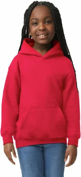 Gildan Youth Pullover Hooded Sweatshirt Red Size:M