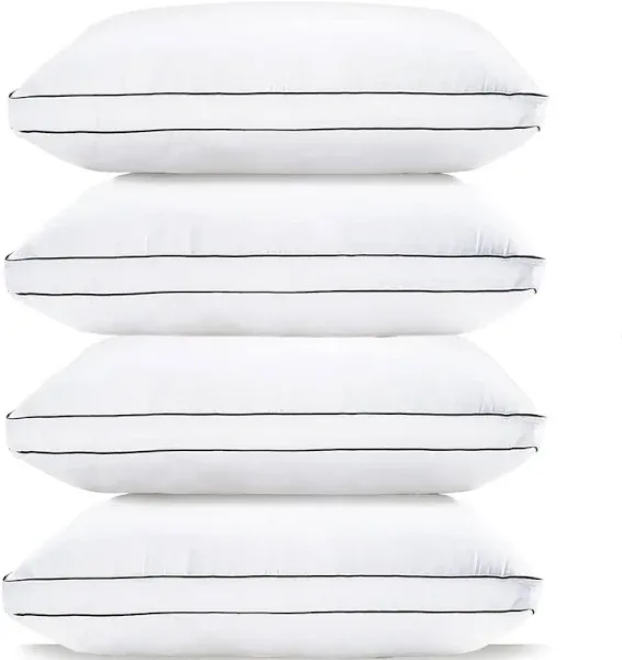 Lane Linen Standard Pillows for Sleeping Bed Pillows Set of 4 Luxury Hotel Quality Down Alternative Pillows for Back and Sid