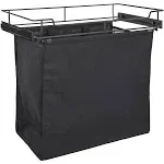 Rev-A-Shelf CSOHSL-24-1 Sidelines 14" Canvas Pull Out Hamper for Custom Closet Systems - Black