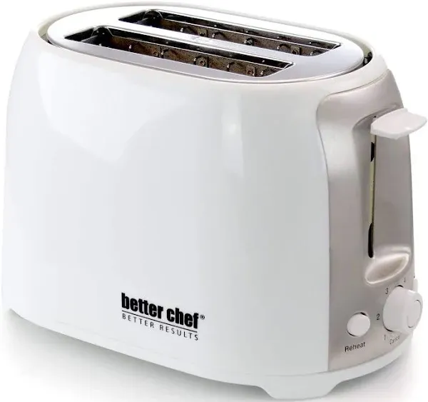 Better Chef Cool Touch Wide-Slot Toaster- White