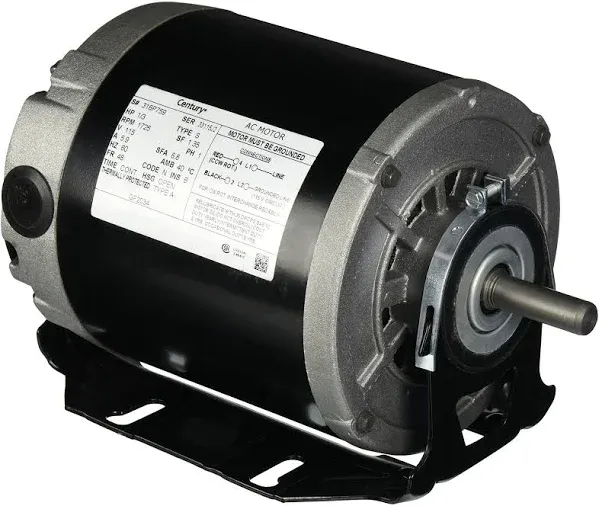 CENTURY ARB2024L2 Motor,1/12,1/4 HP,1725/1140 rpm,56Z,115V 5DVU0