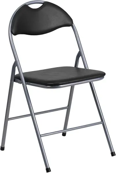 HERCULES Series Vinyl Metal Folding Chair with Carrying Handle