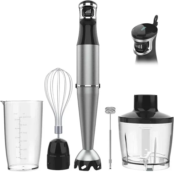 1100W Immersion Blender Handheld 5-in-1 Electric Stainless Steel Baby Food  | eBay