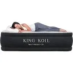 King Koil Luxury Twin Size Air Mattress with Built-in High Speed Pump for Camping Home Guests - Twin Size Airbed Inflatable Mattress Waterproof