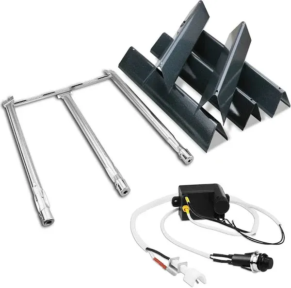 QuliMetal 69787 Grill Burner and 7636 Flavorizer Bars for Weber Spirit 300 and Spirit II 300 Series