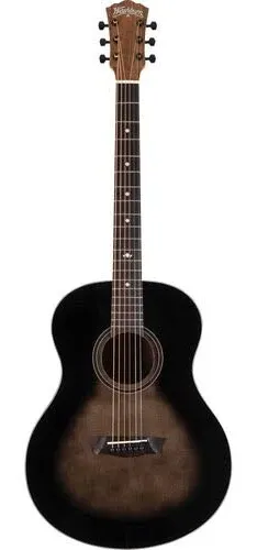 Washburn VITE S9V Bella Tono Studio Cutaway Acoustic-Electric Guitar, Gloss Charcoal Burst