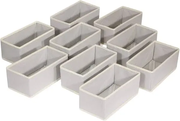 12 Pack Cloth Storage Box Closet Dresser Drawer Organizer Fabric Baskets Bins