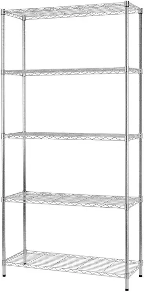 14&#039;&#039;Wx36&#039;&#039;Dx72<wbr/>&#039;&#039;H NSF Wire Shelf Metal 5 Shelf Wire Shelving Unit Storage She...