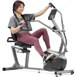 Sunny Health &amp; Fitness Compact Performance Recumbent Bike W/Dual Motion Arm/Leg 