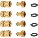 3/4&#034; Garden Hose Quick Connector Solid Brass Water Fitting Female &amp; Male Adapter