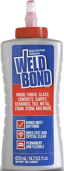 Multi-Surface Adhesive Glue, Bonds Most Anything. Use as Wood Glue or on Fabr...