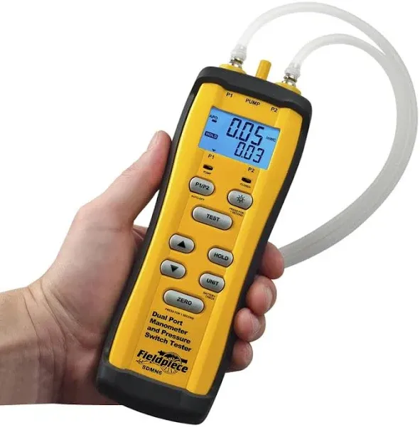 Fieldpiece SDMN6 Dual Port Manometer and Pressure Switch Tester