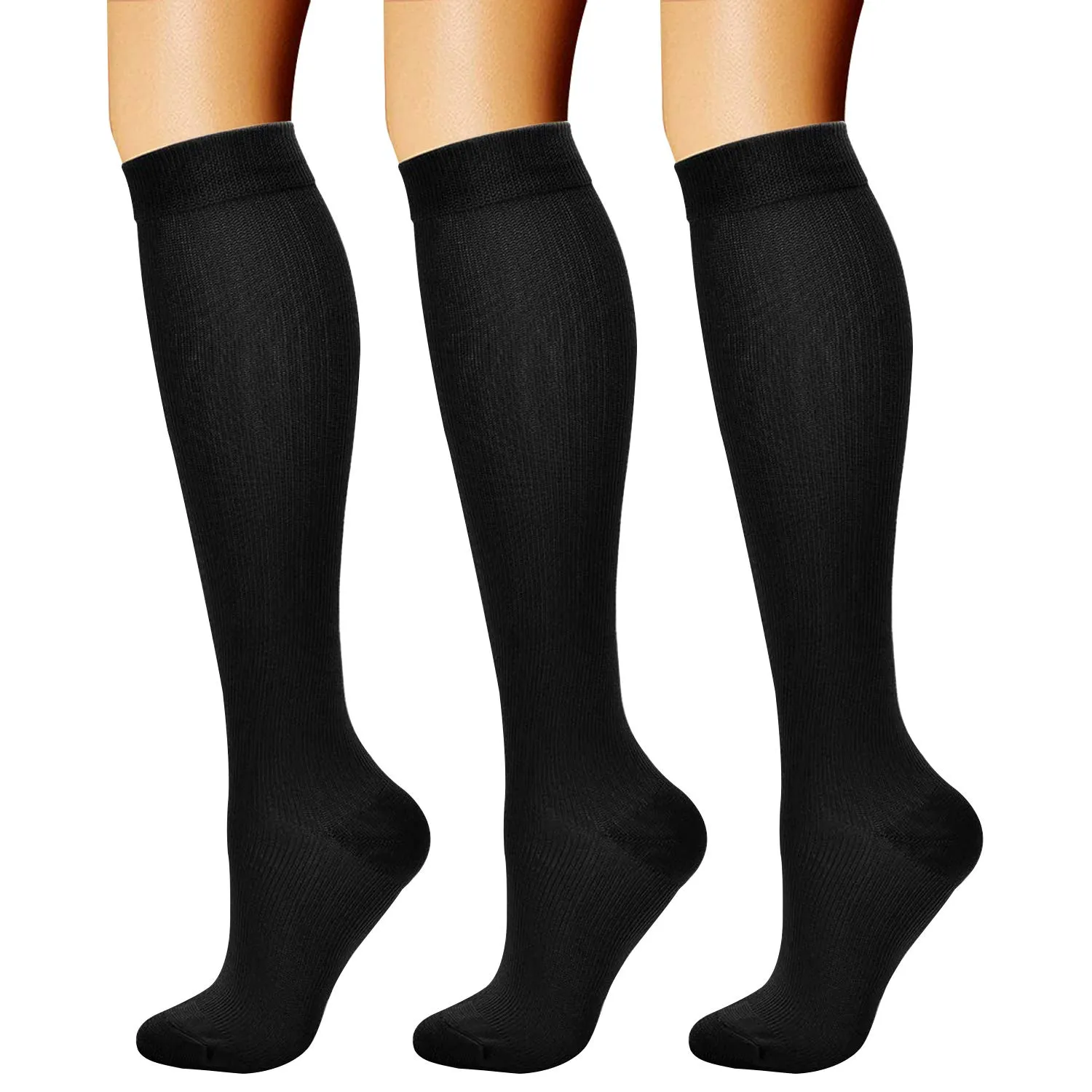 CHARMKING Compression Socks for Women & Men Circulation 15-20 mmHg is Best Athletic for Running