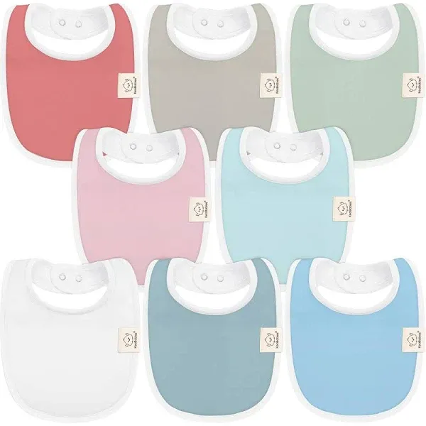 8-Pack Organic Baby Bibs for Girls &amp; Boys - Teething Baby Bibs for Boy, Girl -