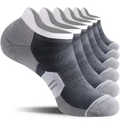 CelerSport 6 Pack Men's Running Ankle Socks with Cushion