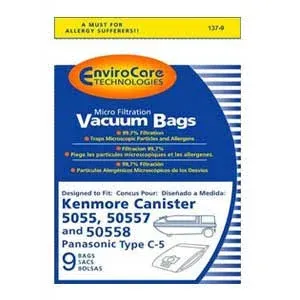 Kenmore Canister Vacuum Bags 50558, 5055, 50557