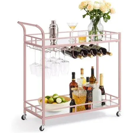 Home Bar Serving Cart Wine Cart