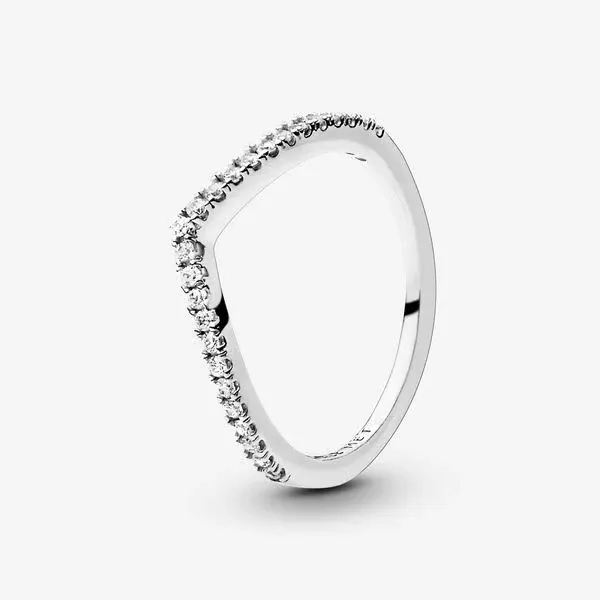 Pandora Sparkling Wishbone Ring Sterling silver / Cubic Zirconia