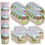 Lovely Pink Horse Birthday Party Supplies Set Plates Napkins Cups Tableware Kit for 16