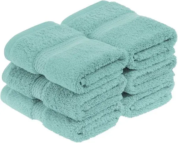 Superior Solid Egyptian Cotton 6-Piece Face Towel Set