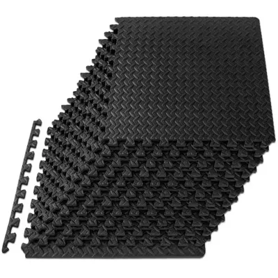 ProsourceFit Exercise Puzzle Mat, 24” x 24” x ½” Tiles