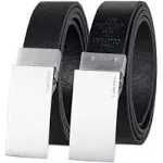 Calvin Klein Men's Saffiano Reversible Plaque Belt - Black - S