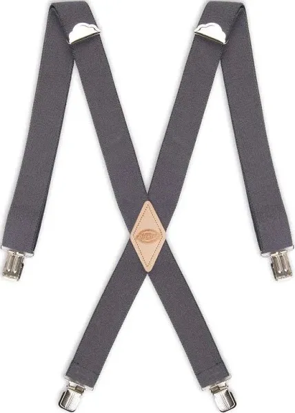 NEW Dickies Men&#x27;s Straight Clip Adjustable X Back Suspenders (Lot of 2)