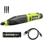 RYOBI USB Lithium Power Carver Wood Carving Kit with 2.0 Ah USB Lithium Battery and Charging Cable