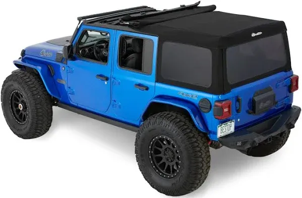 2019 Jeep Wrangler (JL) Bestop Supertop Squareback Soft Top (Black Diamond) - 54726-35