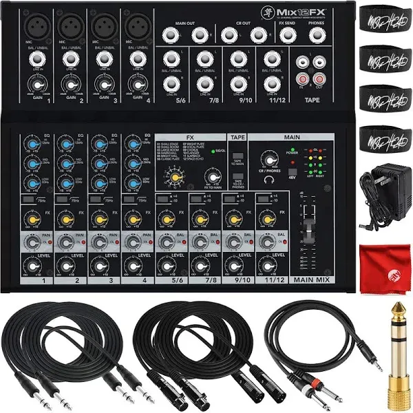 Mackie 12-Channel Compact Mixer with Effects Mix12FX