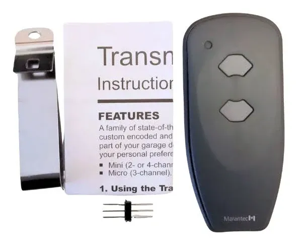 M3-2312 (315 Mhz) 2-Button Garage Door Opener Remote, Gray