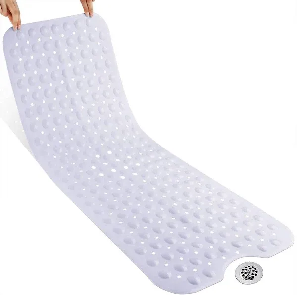 Bath Mats Extra Long 16 x 40 Inches Non Slip with Drain Holes Navy Blue 200 S...