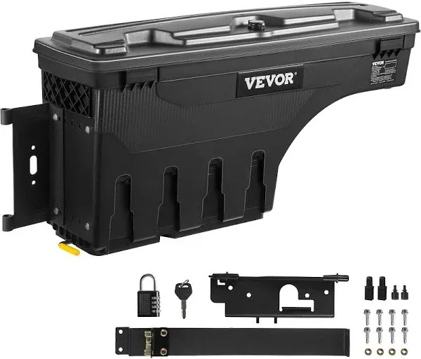 VEVOR Truck Bed Storage Box Lockable Lid Password Padlock