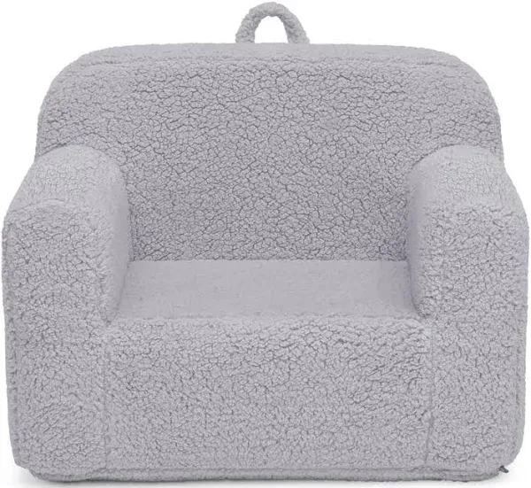 Delta Children Cozee Sherpa Kids Chair in Cream