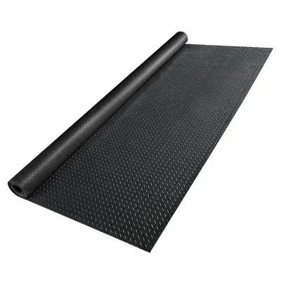 Yescom Garage Floor Mat Roll Diamond Car Parking Protect Cover Trailer PVC 17x7.5 ft Gray-Diamond