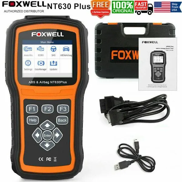 Foxwell NT630 Plus SRS SAS ABS Bleeding OBD2 Scanner Diagnostic Scan Tool