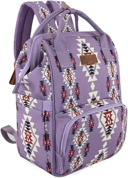 Wrangler Aztec Printed Callie Backpack - Brown