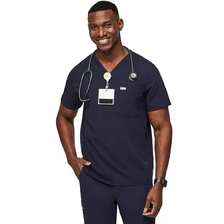 Figs Royal Blue Leon Men&#x27;s Scrub Top