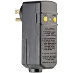 Leviton GSRA1 15A Grounded Self-Test Right-Angle GFCI Plug Black