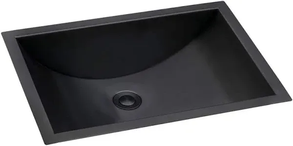 Ruvati 16 x 11 inch Gunmetal Black Undermount Bathroom Sink Stainless Steel