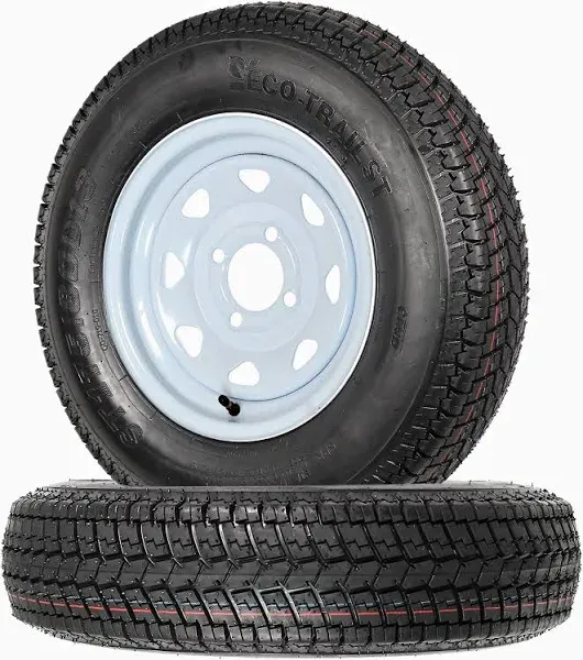 2-Pack Trailer Tires Rims