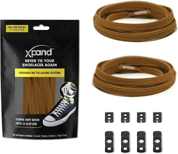 Xpand No Tie Shoelaces System with Elastic Laces, One Size Fits All, Adult and Kids Shoes, True Blue, Adult Unisex